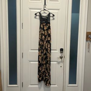 Black and Floral Hawaiian Dress